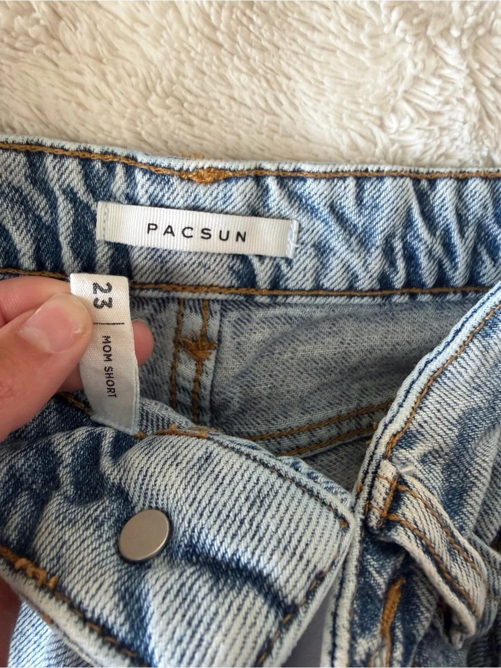 PacSun Light Wash Mom Short Denim Shorts